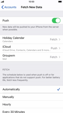 Press the indicator next to 