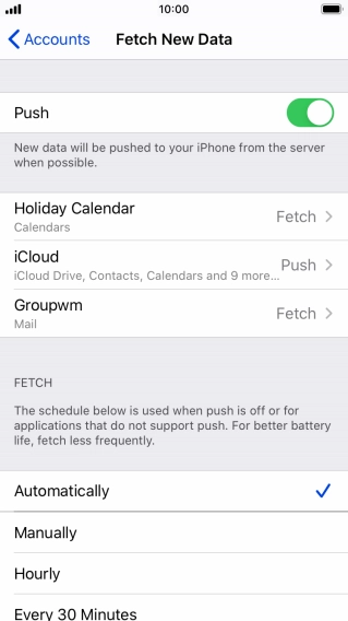 Press the indicator next to 