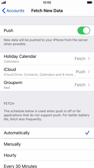 Press the indicator next to 