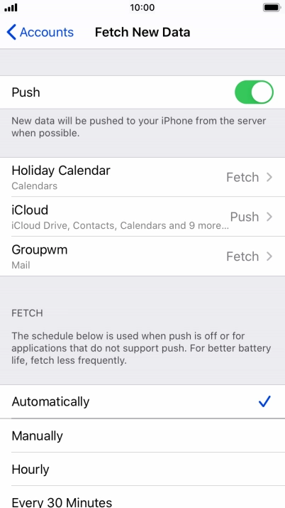 Press the indicator next to 