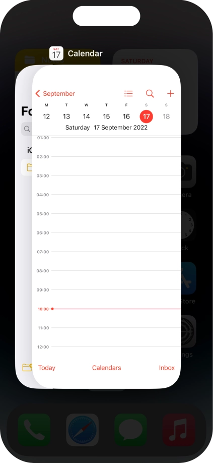 Slide upwards on the required application to end it.