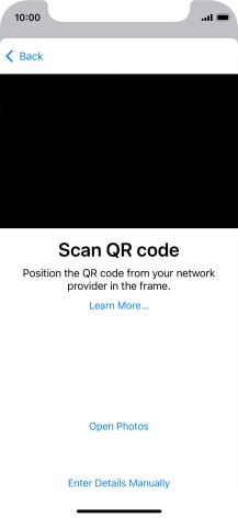 Place the QR code you've received inside the phone camera frame to scan the code.