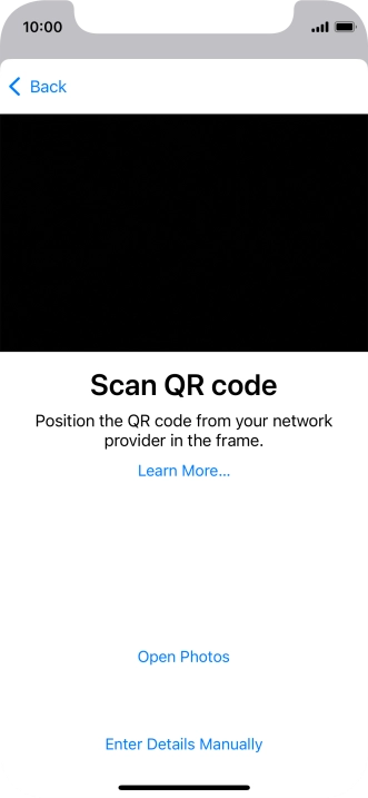 Place the QR code you've received inside the phone camera frame to scan the code.