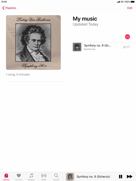 Press the song title. Press the song title.