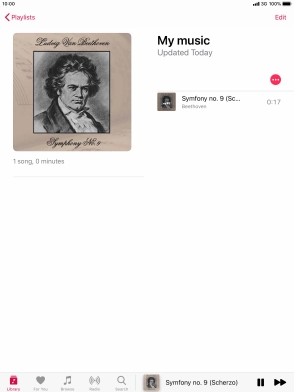 Press the song title. Press the song title.