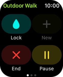 Press End to stop your training activity.