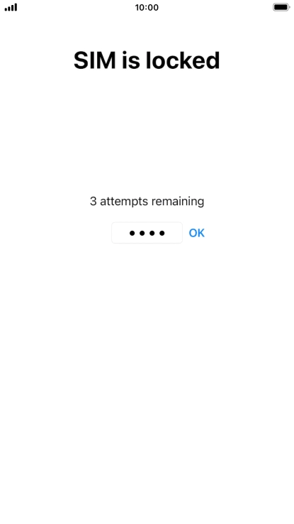 If your SIM is locked, key in your PIN and press OK.