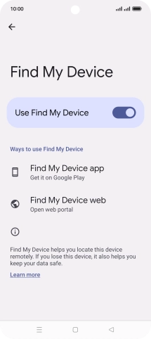 Press the Home key to return to the home screen.
