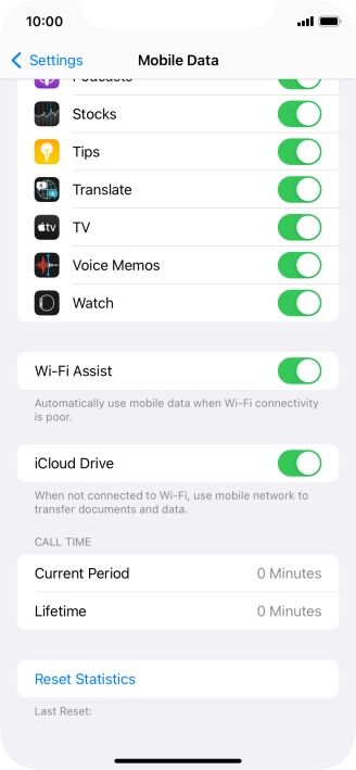 Press the indicator next to 