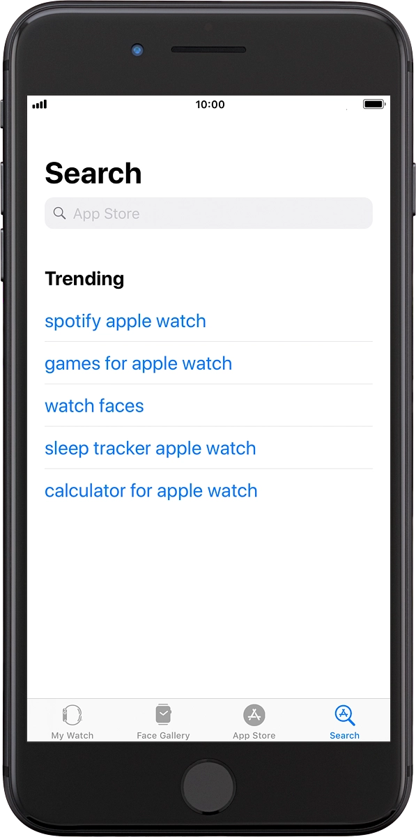 On your phone: Press the search field.