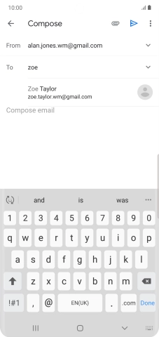 Press the required contact.