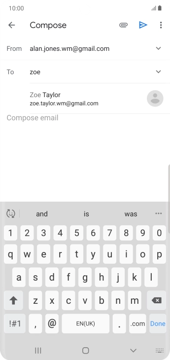 Press the required contact.