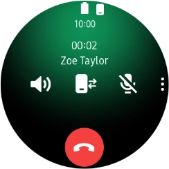 Press the end call icon.