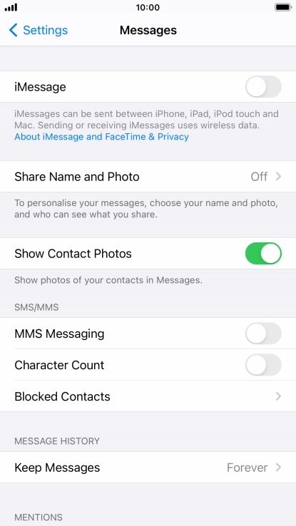 Press the indicator next to 