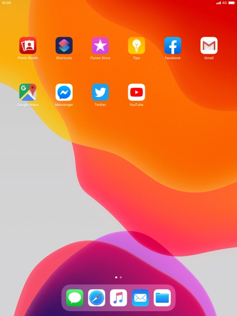 Press and hold any app.