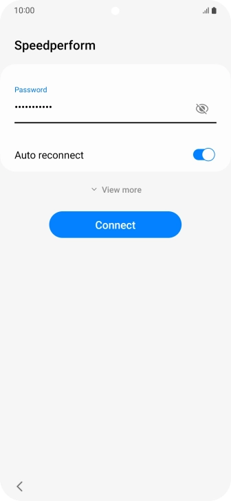 Key in the password for the Wi-Fi network and press Connect.