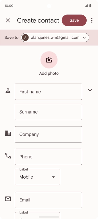 Press the drop down list next to 
