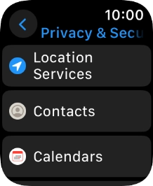 Press Location Services.