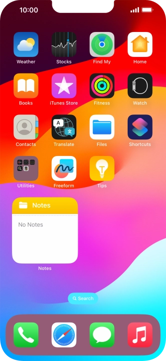 If you're using a Widget Stack: slide up or down on the stack to select the required widget.