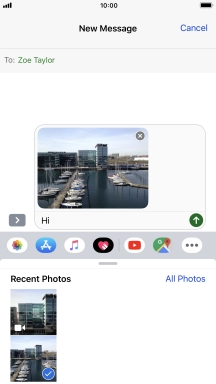 Press the send icon.
