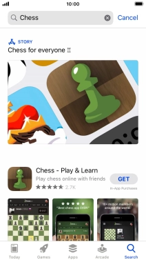 Press the required app.