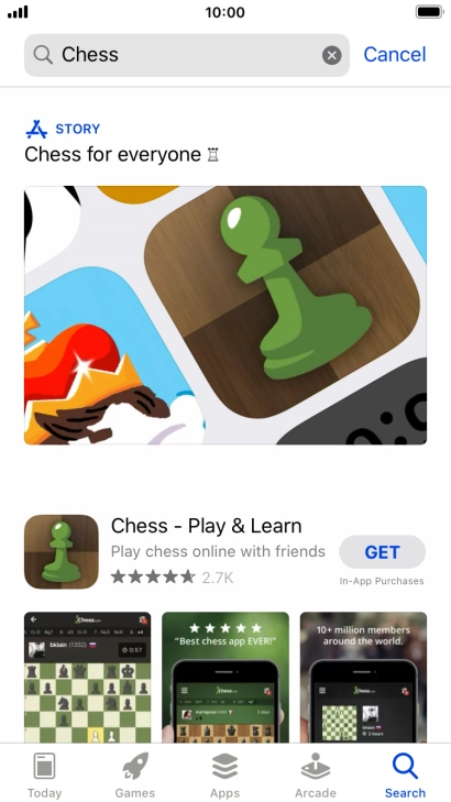 Press the required app.