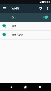 Press the required Wi-Fi network.
