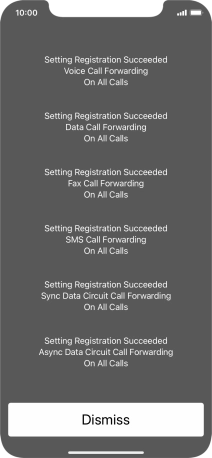 Press Dismiss. Press Dismiss.