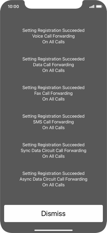 Press Dismiss. Press Dismiss.