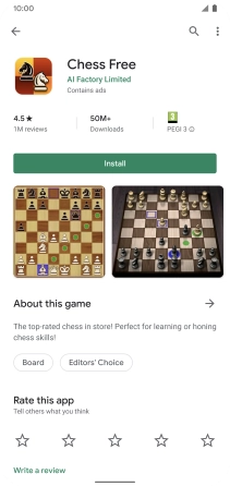 Press Install and follow the instructions on the screen to install the app.