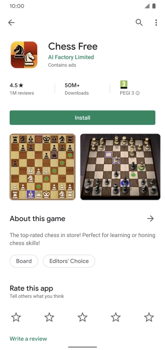 Press Install and follow the instructions on the screen to install the app.