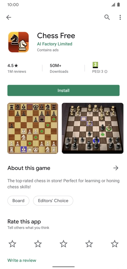 Press Install and follow the instructions on the screen to install the app.