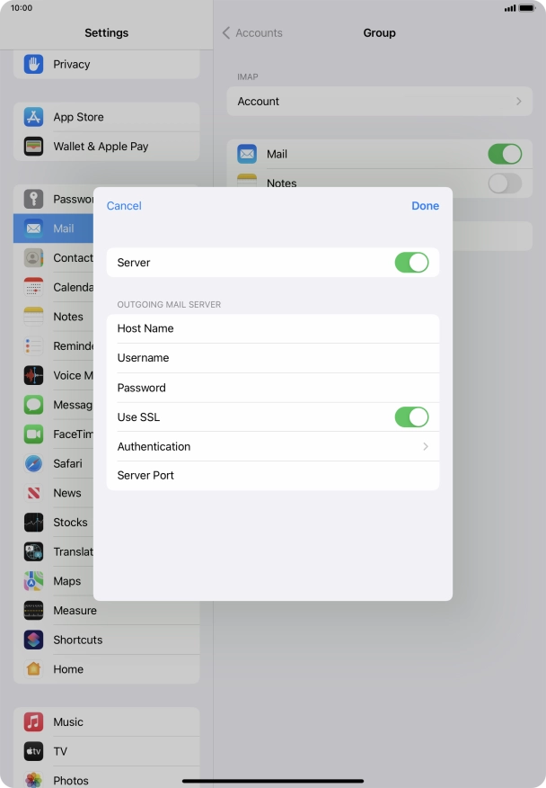 Press the indicator next to Press the indicator next to
