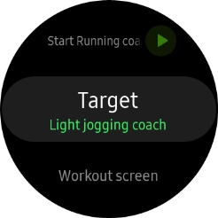 Press Target and follow the instructions on the screen to set the required goal. Press Target and follow the instructions on the screen to set the required goal.