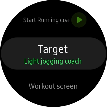 Press Target and follow the instructions on the screen to set the required goal. Press Target and follow the instructions on the screen to set the required goal.