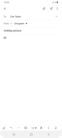 Press the attachment icon.