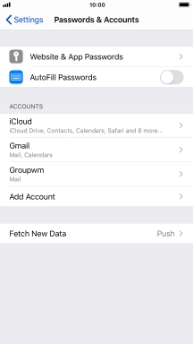 Press the required account. Press the required account.