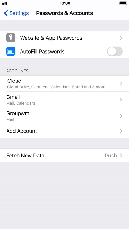 Press the required account. Press the required account.