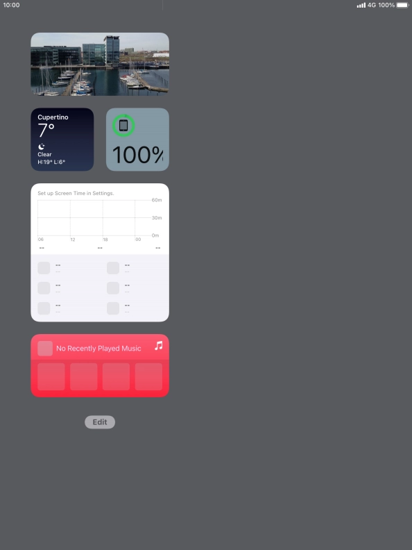 Press and hold the required Widget Stack.