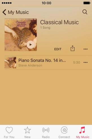 Press the required song.