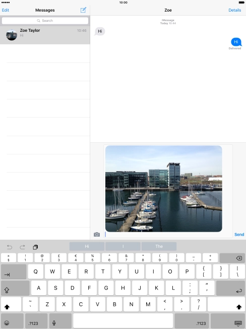 Press Send when you've finished your iMessage. Press Send when you've finished your iMessage.