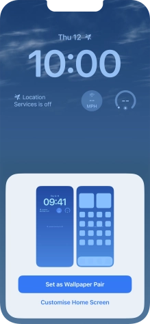 To use the same colour theme on the home screen, press Set as Wallpaper Pair.