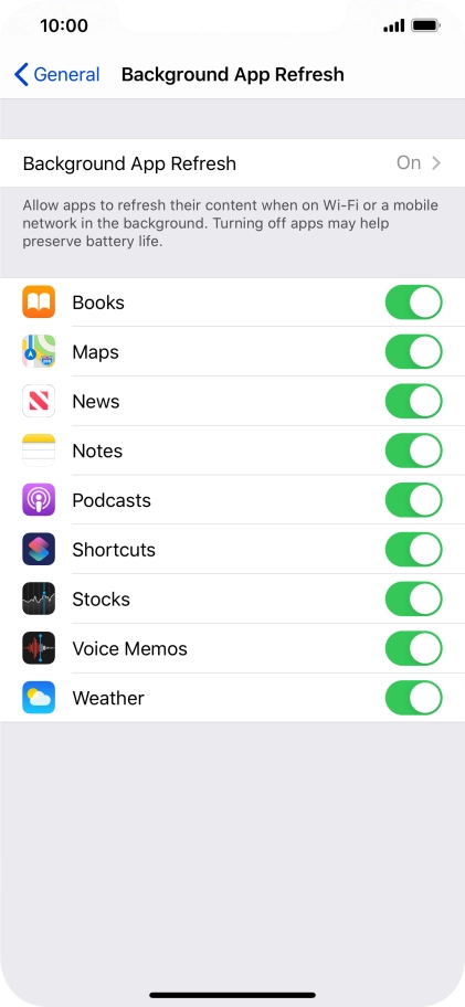 Press Background App Refresh.