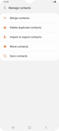 Press Import or export contacts.