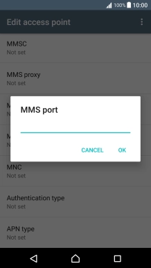 Key in 8080 and press OK.