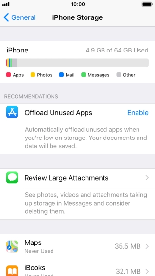 Press the required app.