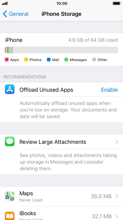 Press the required app.
