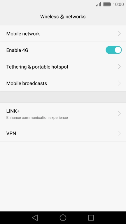 Press Mobile network.