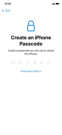 Press Passcode Options.