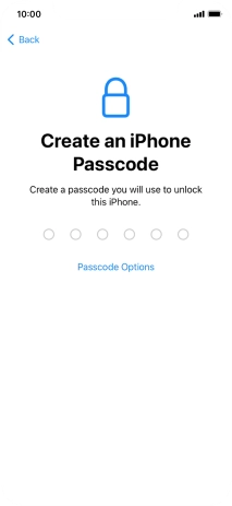 Press Passcode Options.